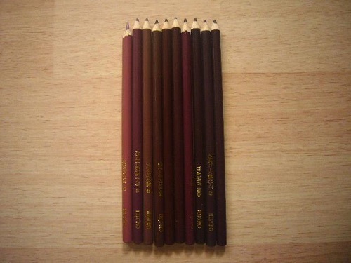 フェリシモ500色の色鉛筆151-160カラーチャート: 断捨離のために絵を 